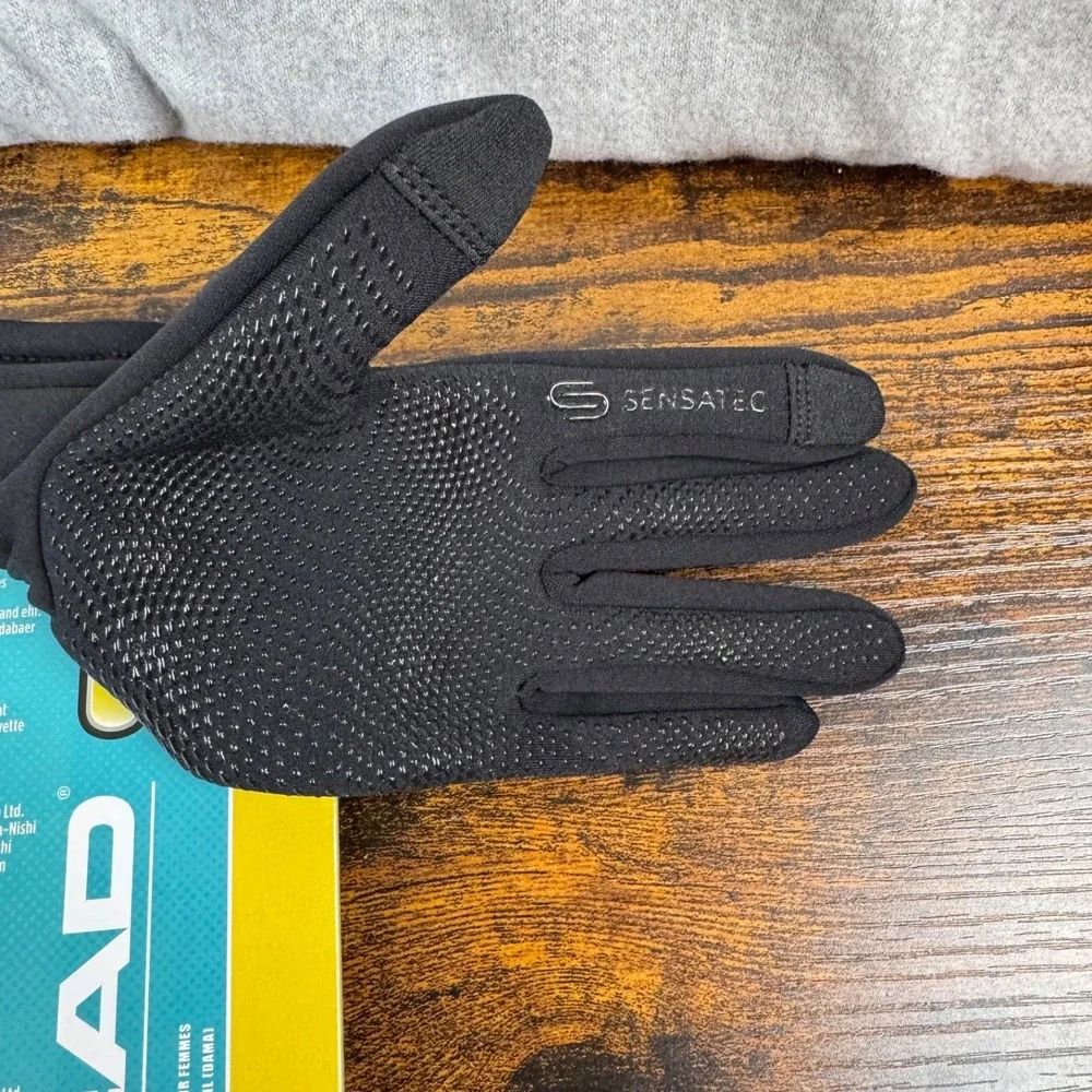 Head Gloves Womens  Size Small Black Winter Thermal Stretch Touchscreen NWT
